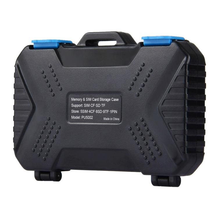 PULUZ 27-in-1 Speicherkartenetui für 4CF + 8SD + 9TF + 1Karten-Pin + 1Standard-SIM + 2Micro-SIM + 2Nano-SIM, 27-in-1