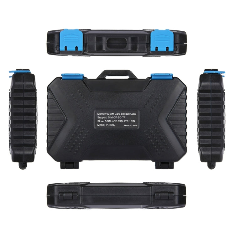 PULUZ 27-in-1 Speicherkartenetui für 4CF + 8SD + 9TF + 1Karten-Pin + 1Standard-SIM + 2Micro-SIM + 2Nano-SIM, 27-in-1