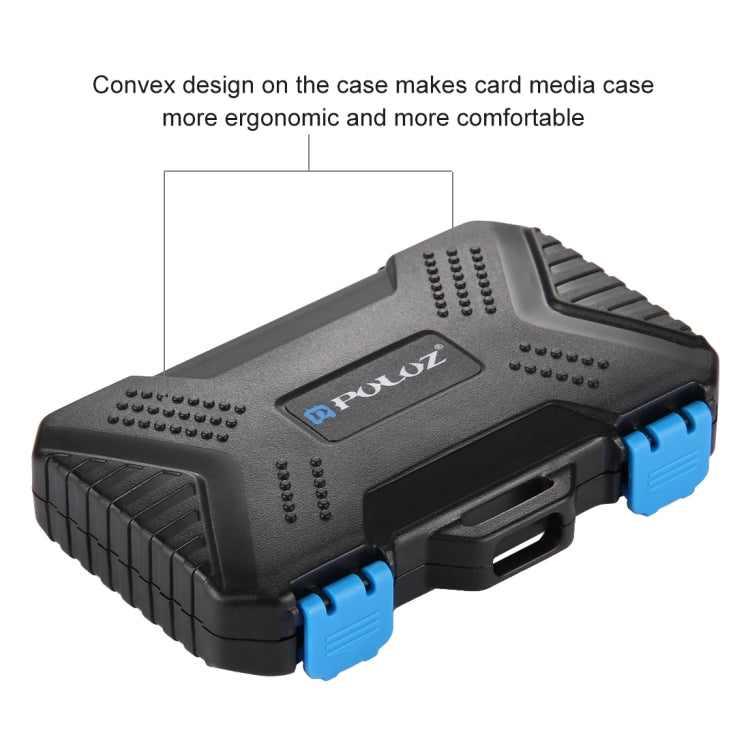 PULUZ 27-in-1 Speicherkartenetui für 4CF + 8SD + 9TF + 1Karten-Pin + 1Standard-SIM + 2Micro-SIM + 2Nano-SIM, 27-in-1