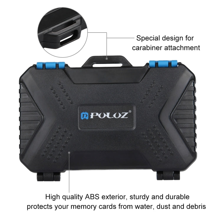 PULUZ 27-in-1 Speicherkartenetui für 4CF + 8SD + 9TF + 1Karten-Pin + 1Standard-SIM + 2Micro-SIM + 2Nano-SIM, 27-in-1