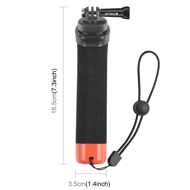 PULUZ Schwimmender Schaumstoff-Handgriff, Auftriebsstange mit Handschlaufe und Schnellverschlussbasis für GoPro, Insta360, DJI und andere Action-Kameras, Schwimmender Schaumstoff-Handgriff