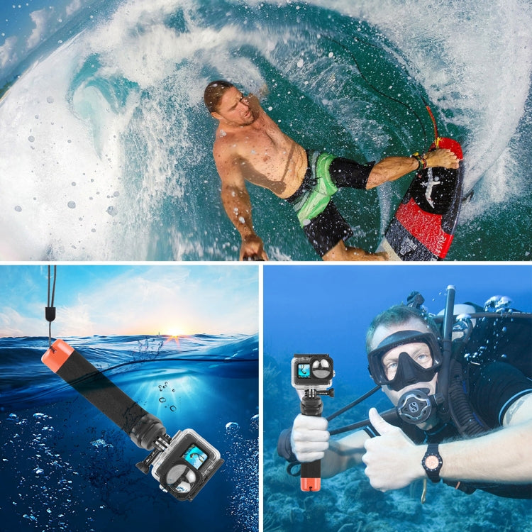 PULUZ Schwimmender Schaumstoff-Handgriff, Auftriebsstange mit Handschlaufe und Schnellverschlussbasis für GoPro, Insta360, DJI und andere Action-Kameras, Schwimmender Schaumstoff-Handgriff