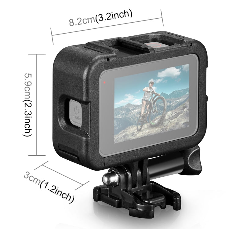 PULUZ Chargeable PA Frame Mount Cage with Cold Shoe Base Slot for GoproHERO12 Black /11 Black /11 Black Mini /10 Black /9 BlackBlack)