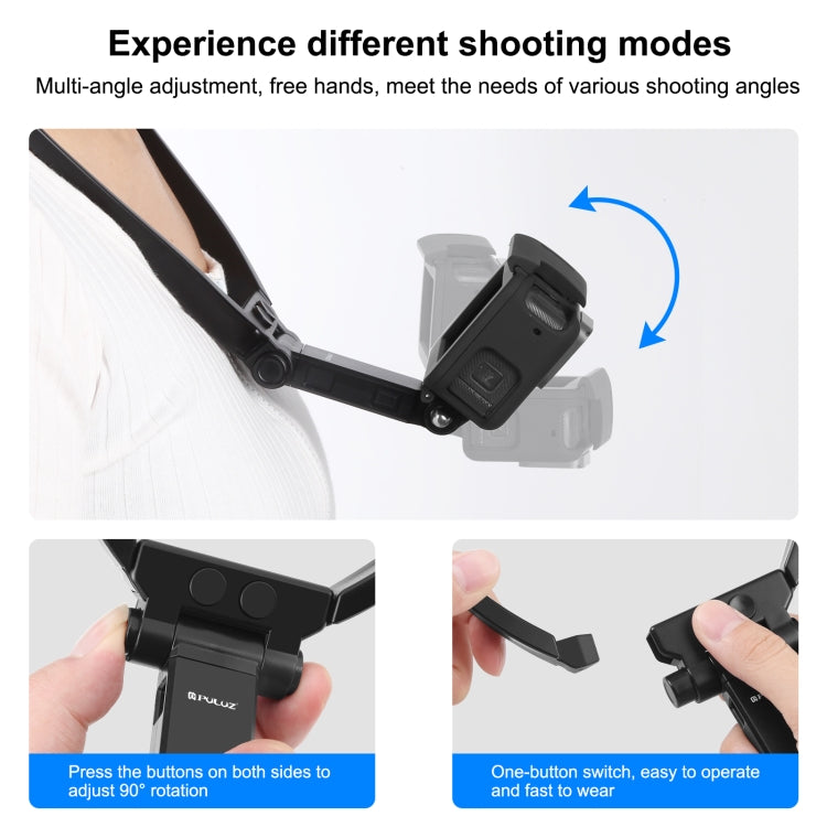 PULUZ Lazy Verstellbare Hals-Halterung für GoPro Action-Kameras und Smartphones