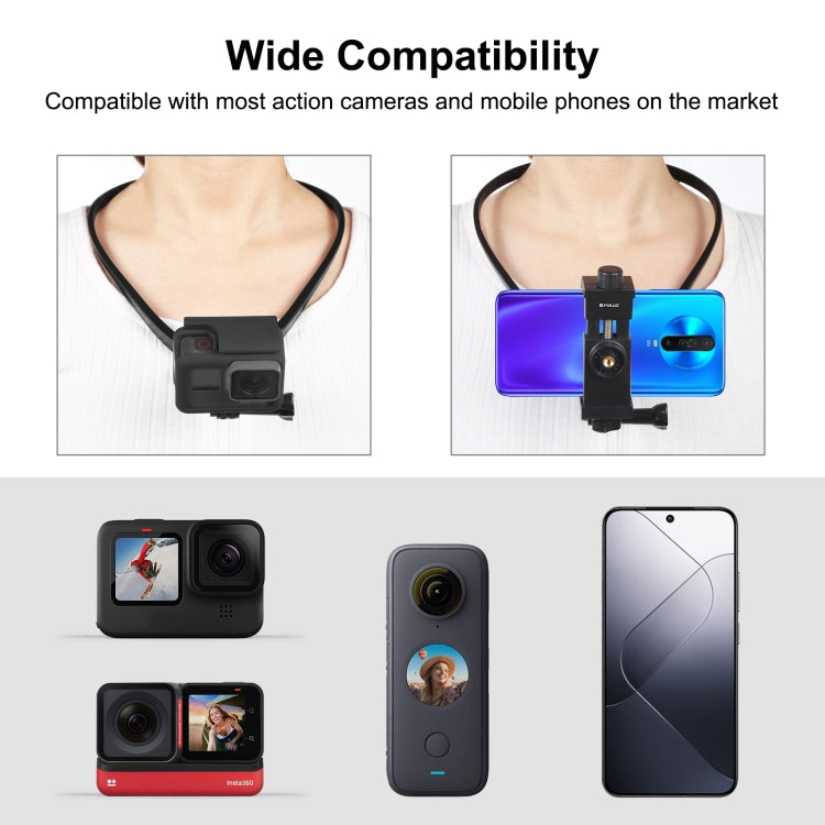 PULUZ Lazy Verstellbare Hals-Halterung für GoPro Action-Kameras und Smartphones