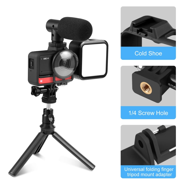 PULUZ Kunststoffrahmengehäuse mit Objektivschutz für Insta360 One RS 360 Edition, Für Insta360 One RS 360 Edition Rahmengehäuse mit Objektivschutz