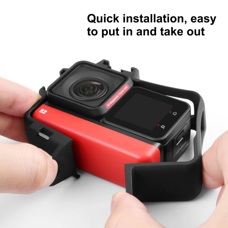 PULUZ Kunststoffrahmengehäuse mit Objektivschutz für Insta360 One RS 360 Edition, Für Insta360 One RS 360 Edition Rahmengehäuse mit Objektivschutz