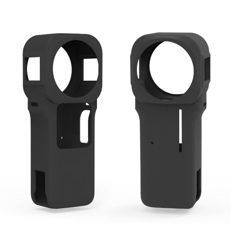 PULUZ Silicone Protective Case with Lens Cover for Insta360 One RS 1-Inch 360 Edition(Black)