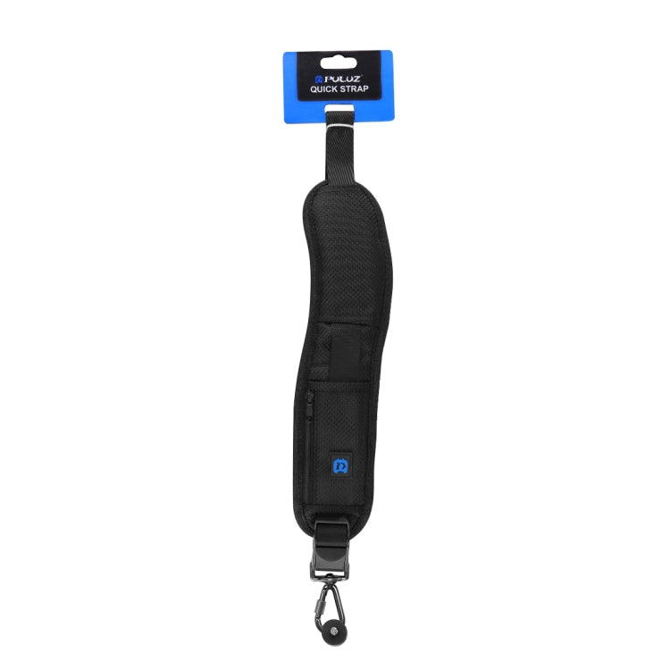 PULUZ Quick Release Anti-Slip Soft Pad Nylon Single Shoulder Camera Strap with Metal Hook for SLR / DSLR Cameras