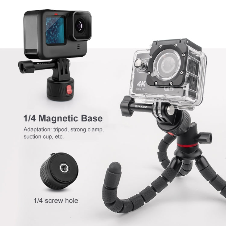 PULUZ Action Camera 1/4 inch Magnetic Base Adapter (Black)