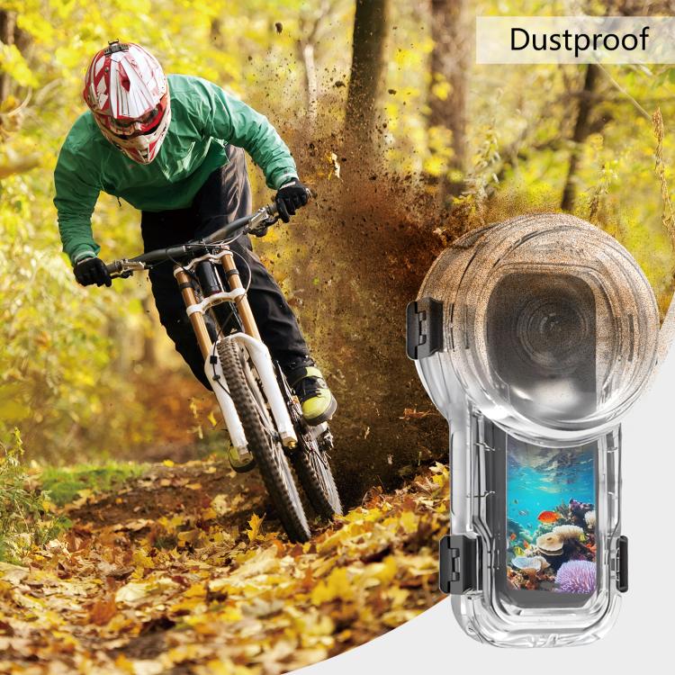 Für Insta360 X5 PULUZ Schnellverschluss 60m Wasserdichtes Versiegeltes Tauchgehäuse, Schnellverschluss Tauchgehäuse