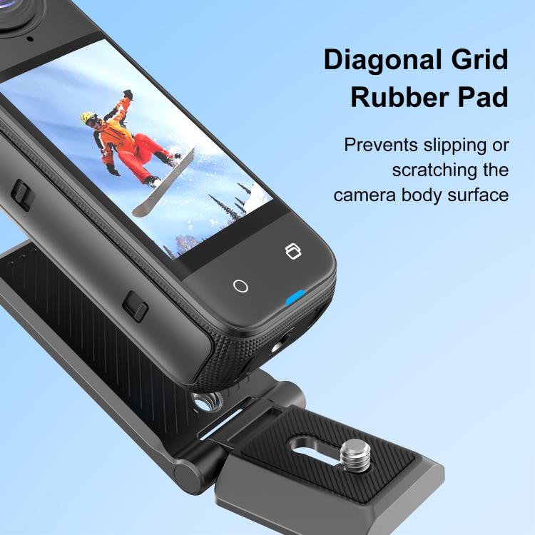 PULUZ Folding Magnetic Mount Base L Bracket For Insta360 X4 / X5 / DJI Pocket 3, For Insta360 X4 / X5 / DJI Pocket 3