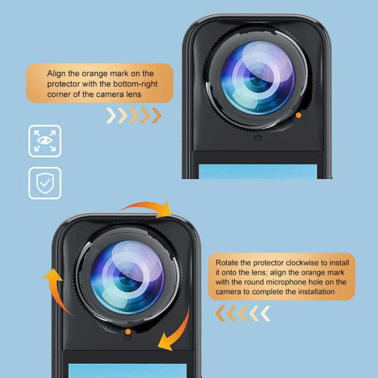For Insta360 X5 PULUZ Rotation PC Lens Guard  Protective Cover, Rotating PC Lens Guard