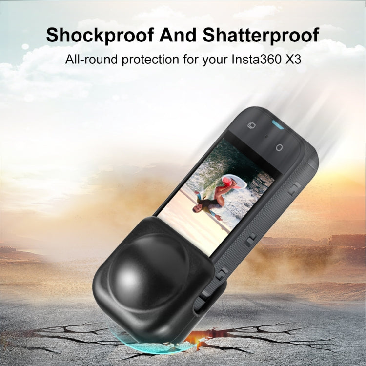 Für Insta360 X3 PULUZ Silikon-Schutzhülle Objektivabdeckung, Silikon-Objektivabdeckung