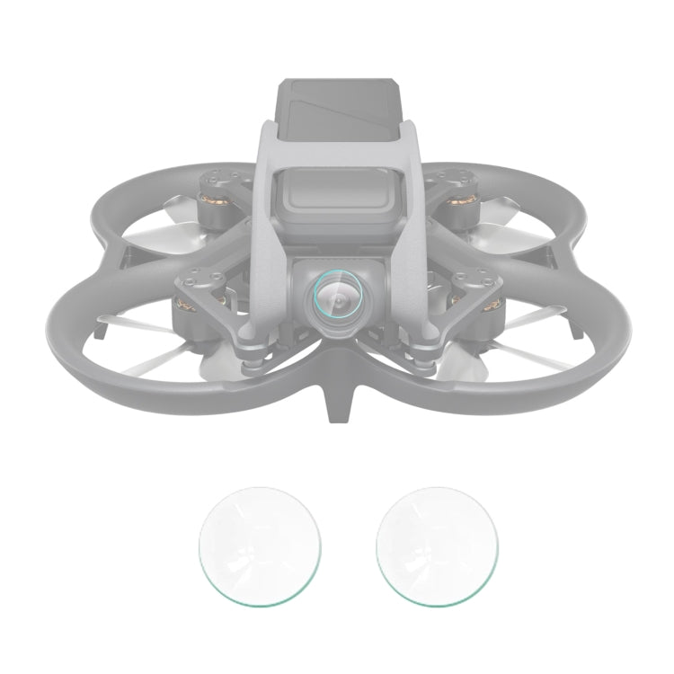 Für DJI Avata PULUZ 2 Stück Drohnen-Objektiv-Schutzfolie aus gehärtetem Glas, für DJI Avata