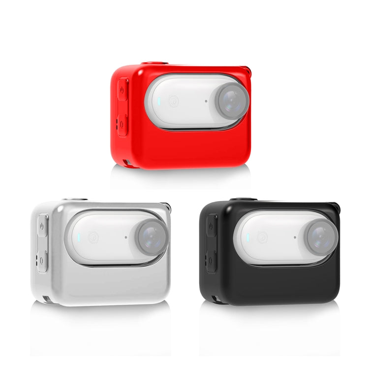 For Insta360 GO 3 PULUZ Camera Charging Case Silicone Case, Charging Case Case (Black), Charging Case Case (White)