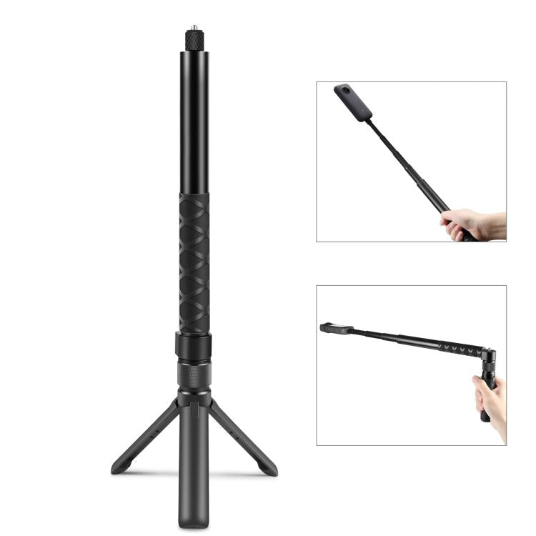 Für Insta360 X3 PULUZ drehbarer Handgriff Desktop-Stativ 110cm Selfie-Stick Einbeinstativ, Desktop-Stativ 110cm Selfie-Stick