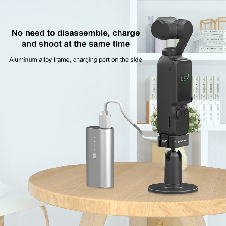 Für DJI OSMO Pocket 3 PULUZ USB-C / Typ-C Dockingstation Desktop-Ladestation Halterung aus Aluminiumlegierung, Desktop-Ladestation