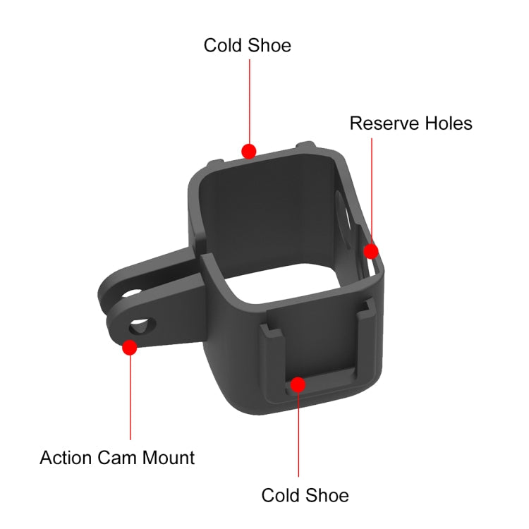 For DJI OSMO Pocket 3 PULUZ Protection Frame Cage Expansion Adapter Bracket (Black)