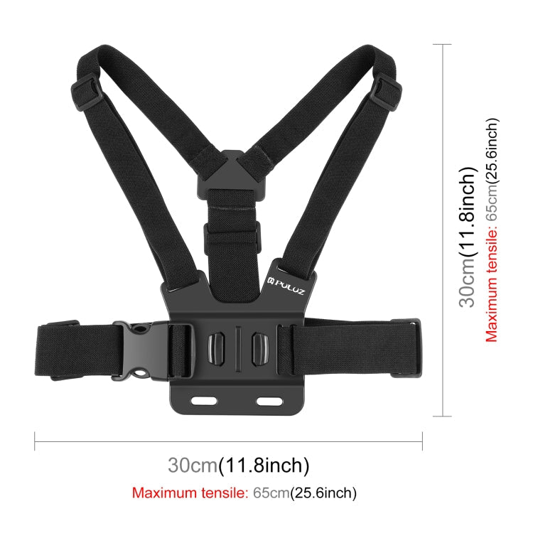 PULUZ 5-in-1 Chest Mount Strap Belt Kit with Phone Holder & J Hook