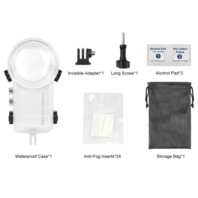 Für Insta360 X4 PULUZ 50m Wasserdichtes Versiegeltes Tauchgehäuse, Für Insta360 X4