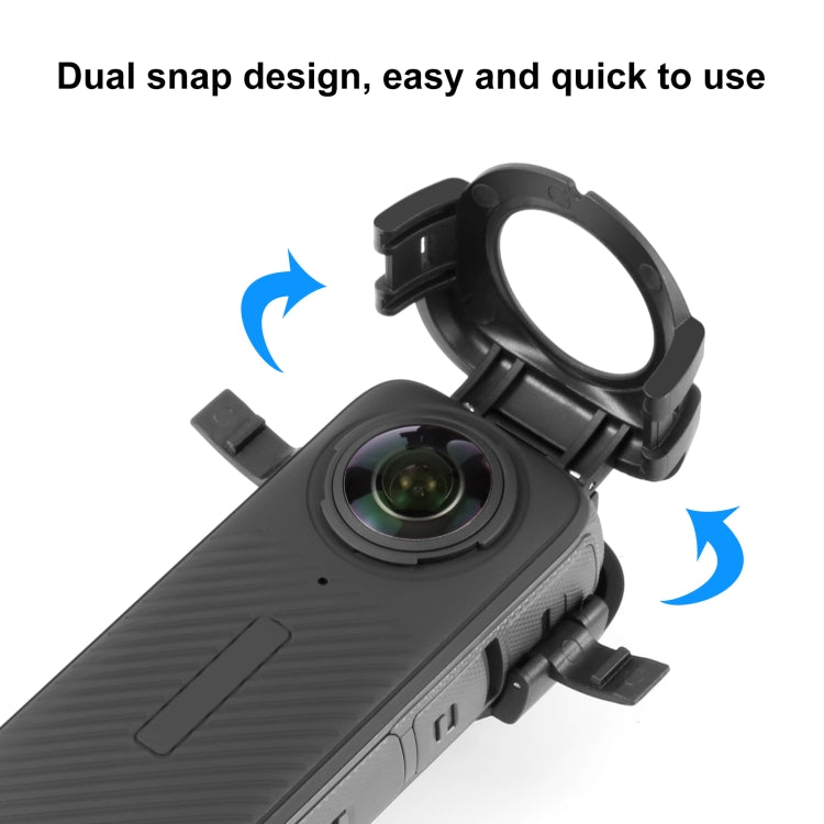 For Insta360 X4 PULUZ Snap-on Lens Guard Protective Cover (Black)