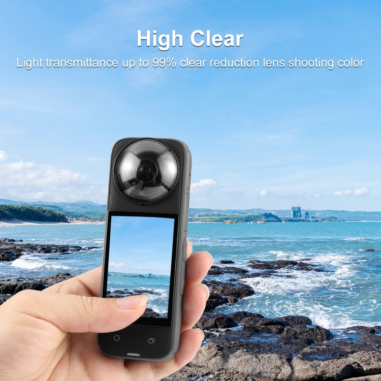 For Insta360 X4 PULUZ Rotation Optical Glass Lens Guard  Protective Cover, For Insta360 X4 Glass Lens Guard