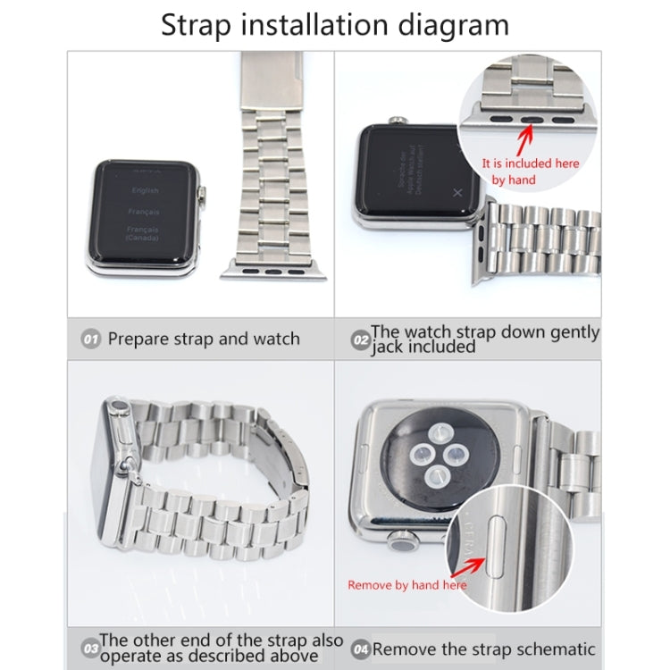 2 PCS for Apple Watch 42mm Metal Strap Connector Metal Buckle, Silver