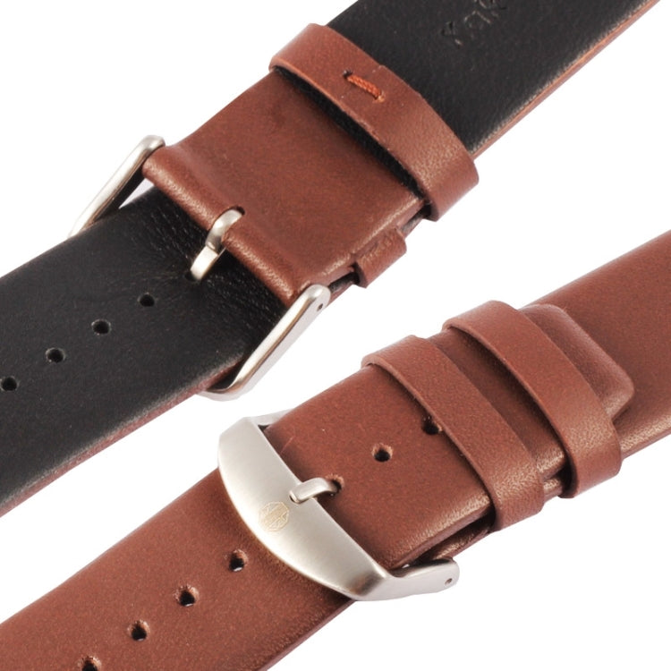 Kakapi für Apple Watch 42mm Armband aus echtem Leder mit feiner Textur und gebürsteter Schließe sowie Konnektor