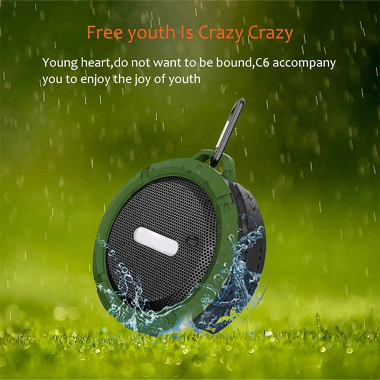 C6 Outdoor Waterproof Bluetooth Speaker with Suction, Support Hands-free Calling