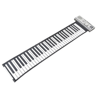 Datopal 61 Key Roll Up Soft Keyboard Piano MIDI, 61 Standard Keys  White