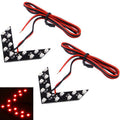 14 LED 3528 SMD Arrows Light for Car Side Mirror Turn Signal, Pairs, Universal Blue, Universal Yellow, Universal Red, 2 PCS, Universal Pink Light
