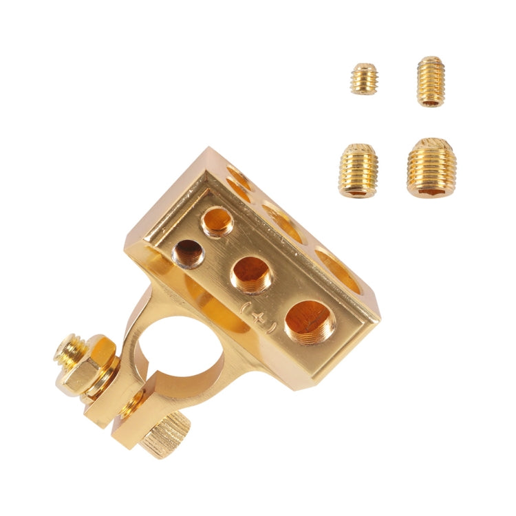 Positive & Negative Set 0 / 4 / 8 AWG Car Battery Terminals, 0 / 4 / 8 AWG, 0 / 4 / 8 AWG (Silver)