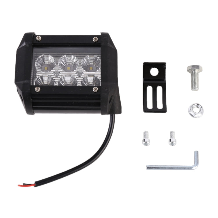 18W  6 LED White Light Floodlight Engineering Lamp / Waterproof IP67 SUVs Light, DC 10-30V