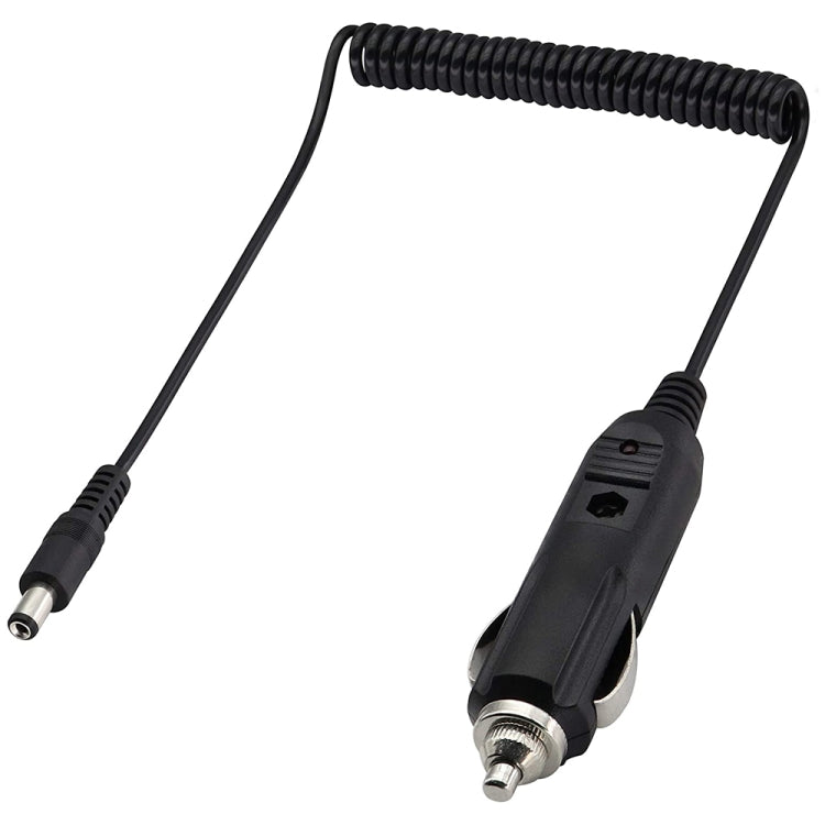 2A 5.5 x 2.1mm DC Power Supply Adapter Plug Coiled Cable Car Charger, Length: 40-140cm, 5.5 x 2.1mm