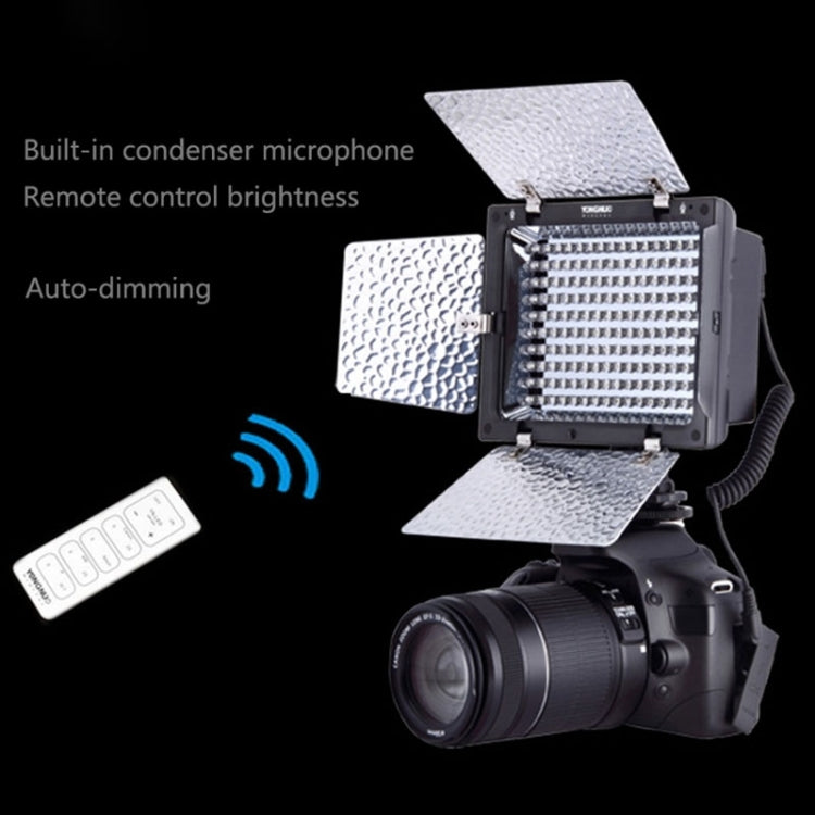 YONGNUO YN-160 II LED Video Light with Luminance Remote Control for Canon Nikon DSLR Camera, YN-160 II