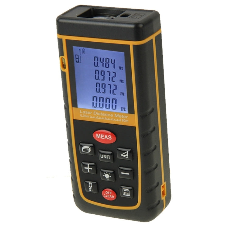 RZ-A60 1.9 inch LCD 60m Hand-held Laser Distance Meter with Level Bubble
