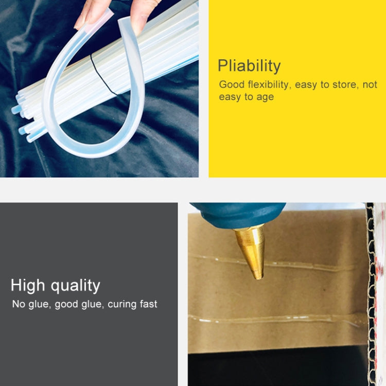 10 PCS Practical Transparent White Hot Melt Glue Stick, Size: 270 x 7mm, 270 x 7mm