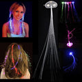 4pcs Cool Color Change Flashing Braid Luminous Pigtail Hair Clips LED Light Fiber for KTV / Bars / Clubs / Christmas Activities (Random Color Delivery)(Transparent)