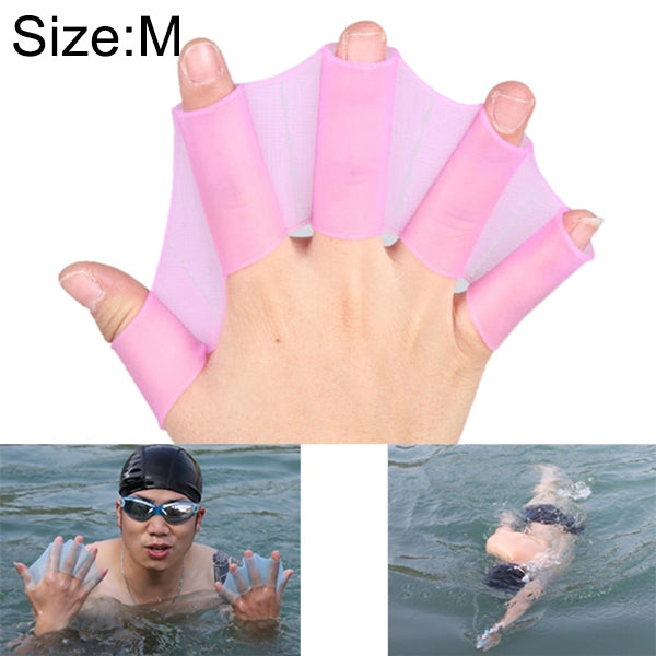 Silicone Swimming Web Fins Hand Flippers Training Gloves, M, Size: M Green, Size: M Blue, Size: M Magenta