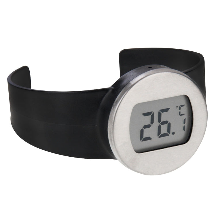 Celsius Degree Digital LCD Display Wine Bottle Thermometer, Suitable Bottle Diameter: 65-80mm (Black + Silver), TL802-TT