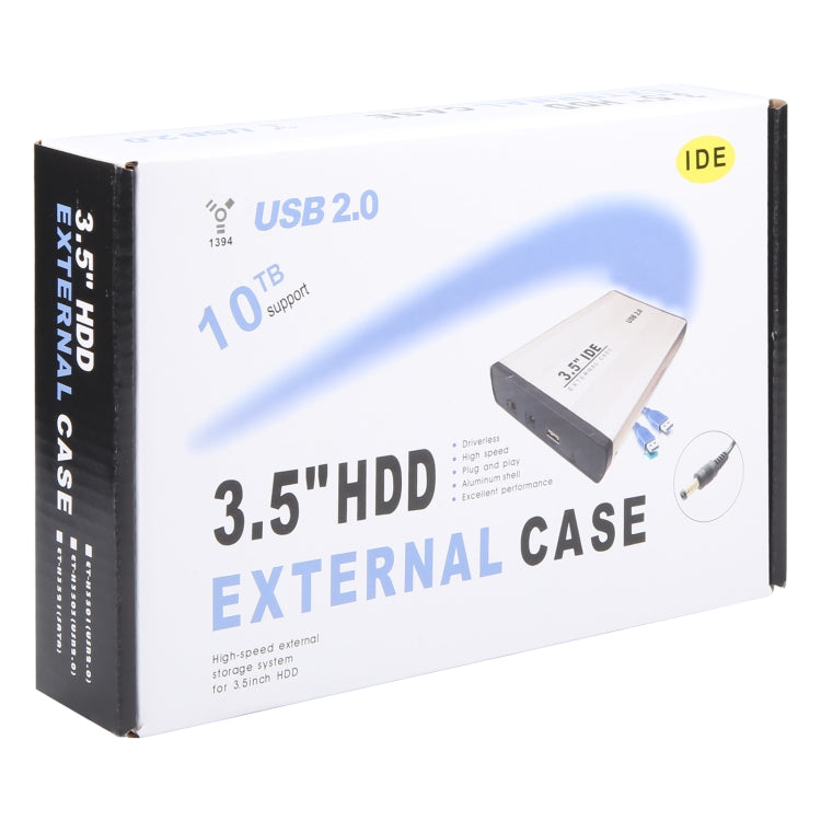 3,5-Zoll-IDE-HDD- externes Aluminium-Festplattengehäuse USB-Case