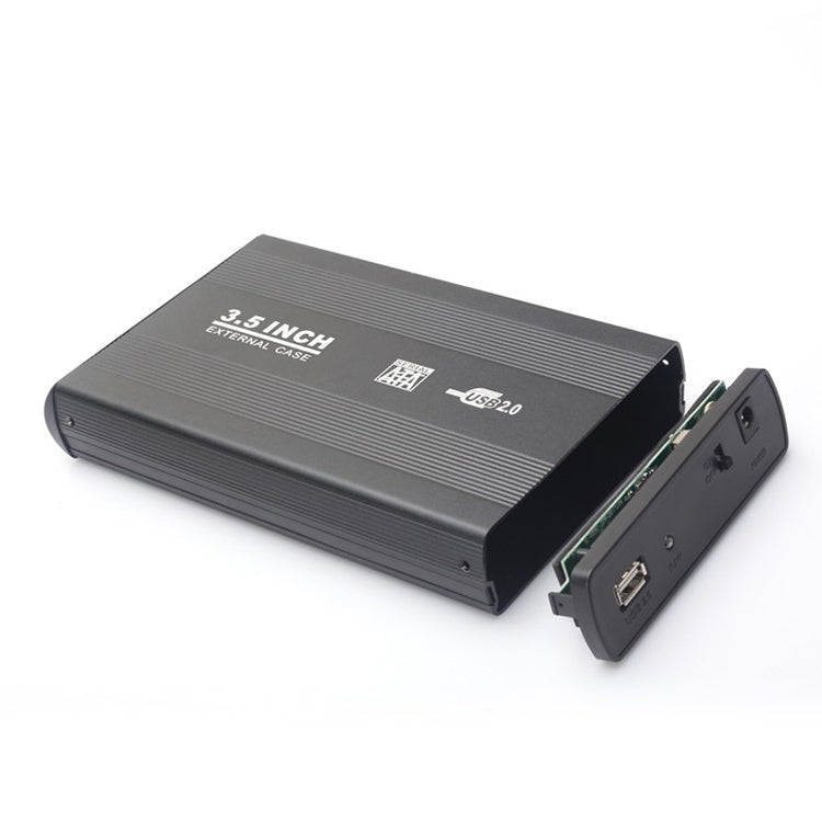 3,5 Zoll Festplattengehäuse SATA extern, unterstützt USB 2.0, SATA mit 2.0A Netzteil, SATA mit 1.5A Netzteil