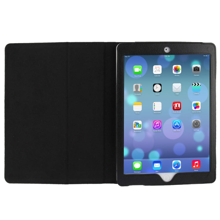 Litchi Texture Flip Leather Case with Holder & Sleep / Wake-up Function for iPad Air