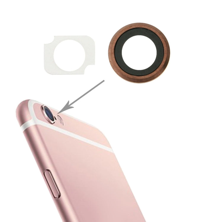 Rear Camera Lens Ring + Flashlight Bracker  for iPhone 6s Plus, 10 Pairs / Set, For iPhone 6s Plus