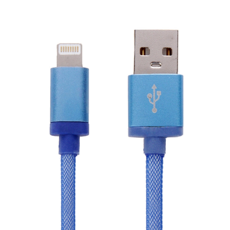 USB-Daten-/Ladekabel im Netz-Design, Metallkopf, 8 Pin auf USB, Kabellänge: 25cm