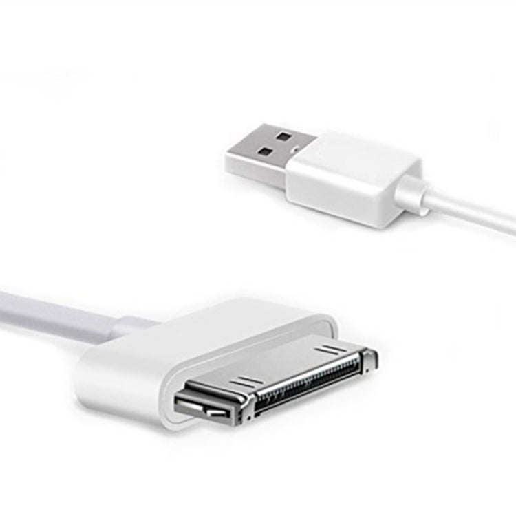 30 Pin Male to USB Male Charging & Data Sync Cable for iPad / 2 / 3, iPhone 4 & 4s, iPod Nano, iPod Touch, Length: 1m, USB to 30 Pin