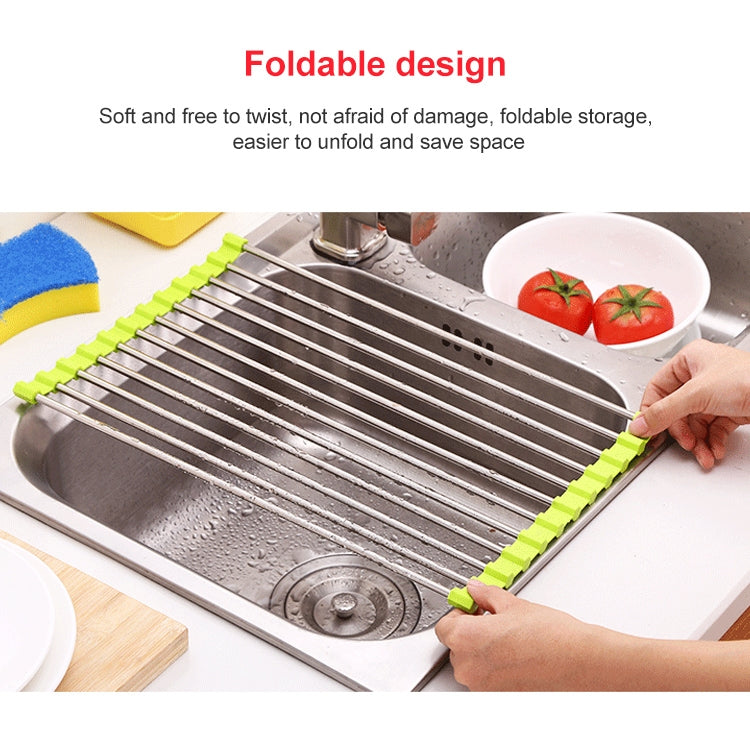 40x24x0.9cm Stainless Steel Folding Drain Rack, Folding Drain Rack