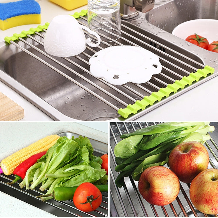 40x24x0.9cm Stainless Steel Folding Drain Rack, Folding Drain Rack