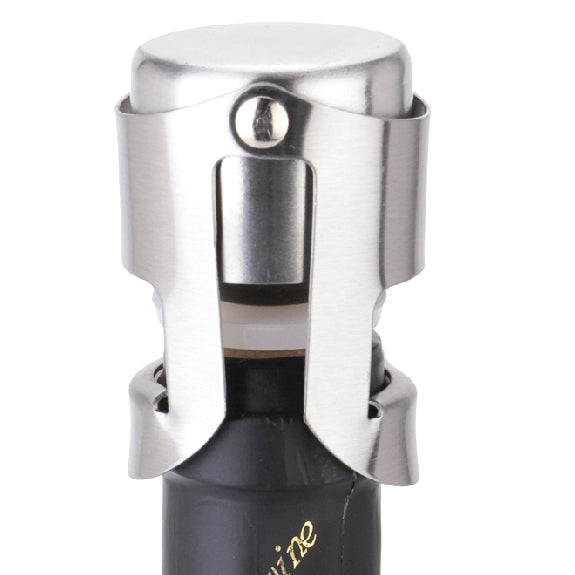Novel Stainless Steel Champagne Wine Bottle Stopper Plugger Cork Keeping Fresh Gadget, 1PC Wine Bottle Stopper